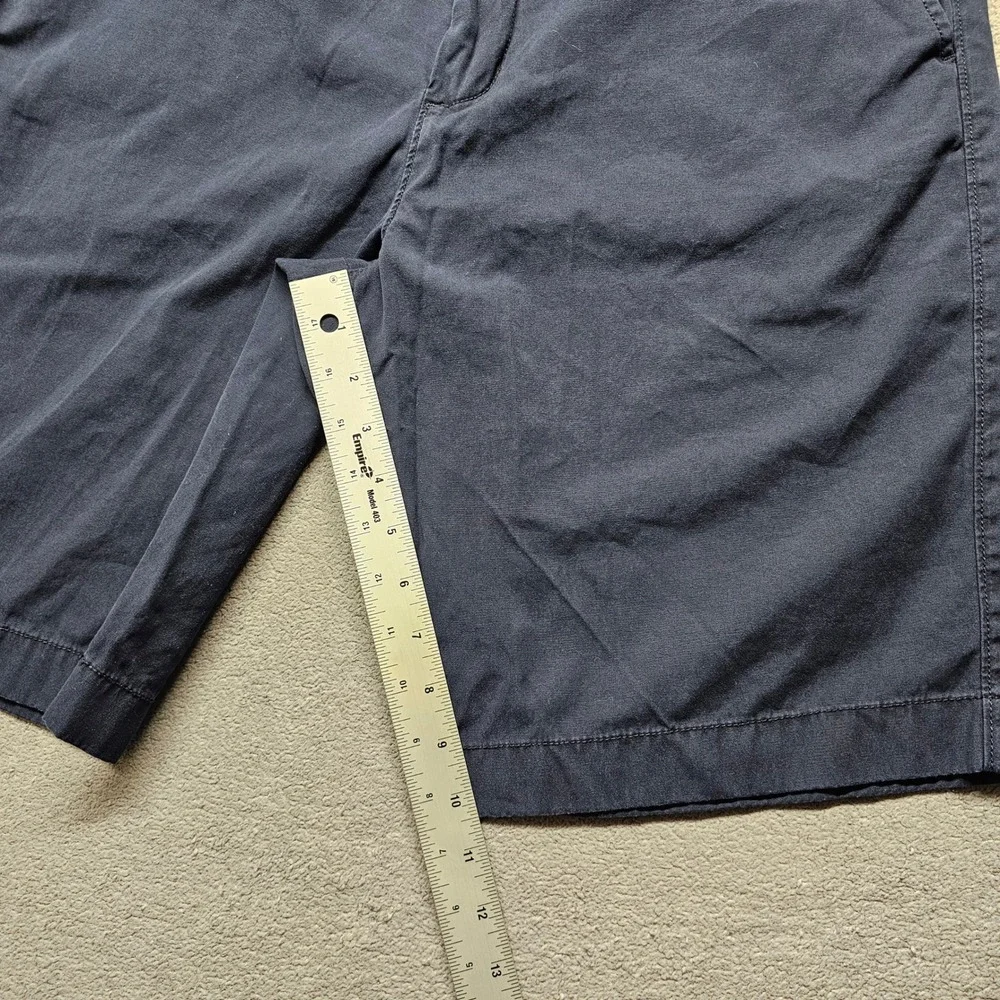 J.Crew Chino Shorts Men 35 Navy Regular Fit Flat Front Slash Pocket 10.5